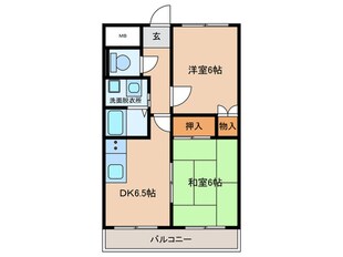 アンジュドール兼光の物件間取画像